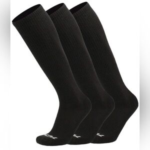 TCK 3pk Men’s Cushioned Over the Calf Work Socks Black Large 9-12